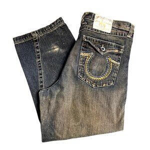 Vtg Barefox Royal Denim 80's Pakistan Embroidered Faded Size 40 Streetwear